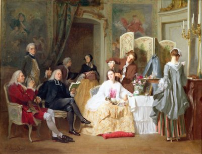 阿贝普雷沃斯特读书&39;Manon Lescaut&39;，1856年 作者 Joseph Caraud